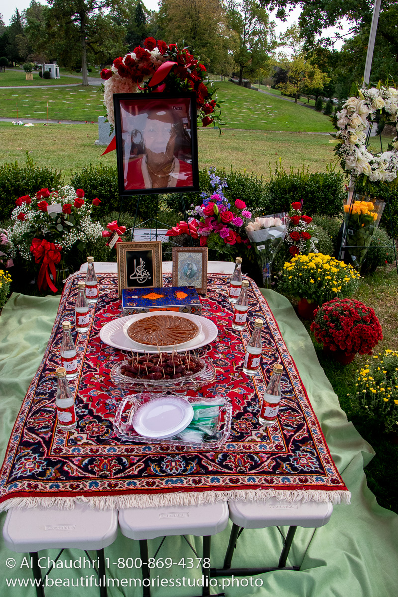 Pictures from the cemetery of the Memorial of Mrs. Afagh Fadavi on October 10, 2020